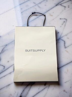 Suitsupply Cream and Black Men's Bag